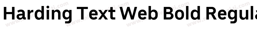 Harding Text Web Bold Regular字体转换